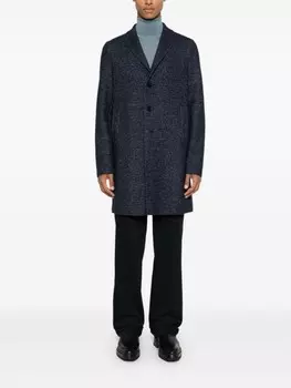 Harris Wharf London пальто с эффектом меланжа, синий
