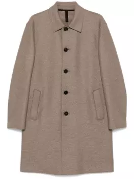 Harris Wharf London пальто с потайной застежкой, коричневый