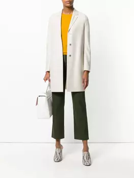 Harris Wharf London пальто с потайной застежкой, нейтральный