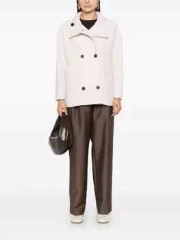 Harris Wharf London пиджак из ткани букле, нейтральный цвет