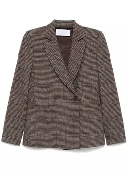 Harris Wharf London пиджак в ломаную клетку, коричневый