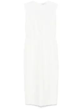 Harris Wharf London платье миди с жатым эффектом, белый
