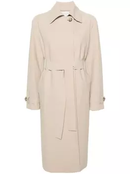 Harris Wharf London тренч с отложным воротником и поясом, нейтральный цвет