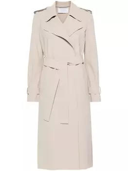 Harris Wharf London тренч с поясом, нейтральный цвет