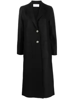 Harris Wharf London тренч с разрезами сбоку, черный