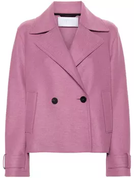 Harris Wharf London укороченный шерстяной жакет, фиолетовый