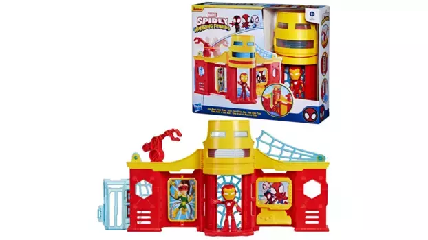 Hasbro Игровой набор Marvel Spidey and His Amazing Friends Stark Tower с фигуркой Железного человека