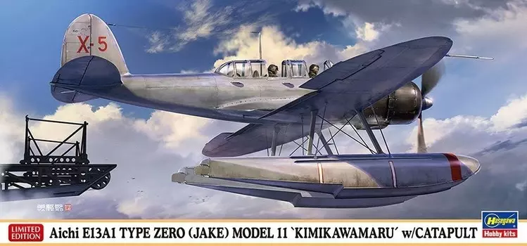 Hasegawa 02455 Aichi E13A1 Type Zero (Jake) Модель 11 «Кимикавамару» с катапультой 1/72 Inna marka