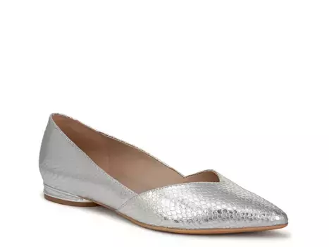 Havana Балетки Naturalizer, Silver Metallic Snake Print