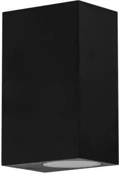 Havit Lighting Светодиодный настенный светильник для наружного освещения "АККОРД", 1 лампочка, лампа GU10 | Светодиод прочно интегрирован 6,5 см, Высота: 9 см, черный