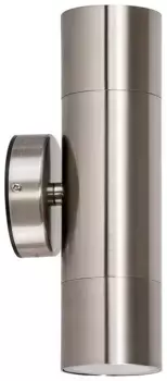 Havit Lighting Светодиодный настенный светильник для наружного освещения "FORTIS", 2 лампочки, лампа GU10 | Лампы можно менять 6 см, Высота: 9 см, цвет edelstahlfarben