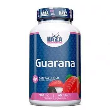 Haya Labs, Гуарана 900 мг, 60 таблеток. Диетическая добавка