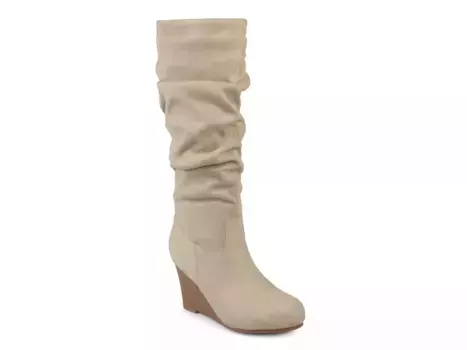 Haze Wide Calf Wedge Сапоги Journee, Stone