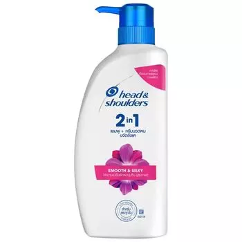 Head&Shoulder HeadShoulders 2in1 Шампунь+Кондиционер против перхоти Smooth Silky 370 мл, Pink