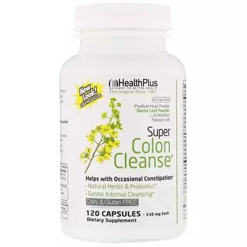 Health Plus Super Colon Cleanse (очищение толстого кишечника) 500 мг 120 капсул