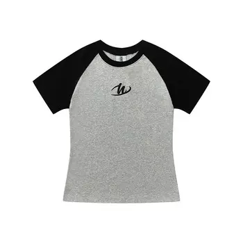 Heartboon Женский укороченный топ, Темный Хизер Серый