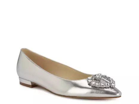 Hearts Балетки Nine West, Silver Metallic