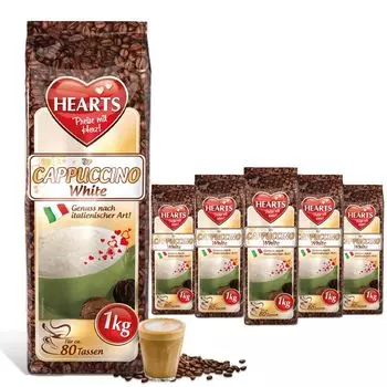 HEARTS Капучино White Line Ваниль 5 х 1 кг, оптовая упаковка Tsi Consumer Goods