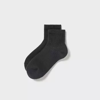 HEATTECH Флисовые термокороткие носки UNIQLO, темно-серый