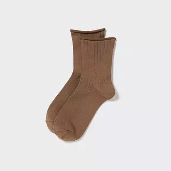 HEATTECH Короткие термоноски UNIQLO, коричневый