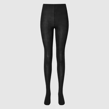 HEATTECH Трикотажные термоколготки Носки UNIQLO, черный