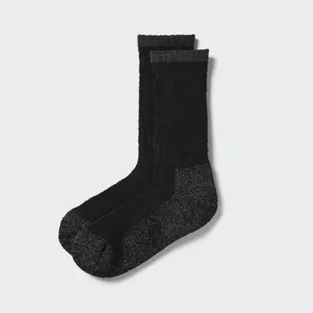 HEATTECH Ворсовые термоноски Uniqlo, черный