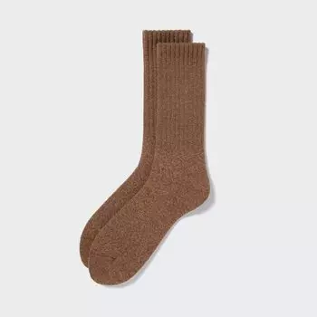HEATTECH Ворсовые термоноски Uniqlo, коричневый