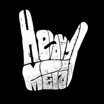 Heavy Metal — мужская футболка премиум-класса Word Art LA Pop Art