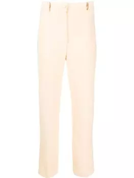 Hebe Studio брюки строгого кроя с завышенной талией, нейтральный цвет