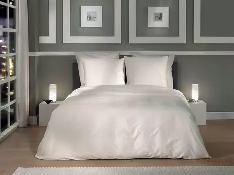 Heckett and Lane Punto 1 постельное белье 260х220см с 2 подушками 60х70см 100% хлопок Мако-Сатин Белый Heckett & Lane