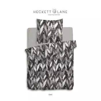 Heckett & Lane фланелевое постельное белье Beaver 135х200 Carol черно-белое схема вязания спицами