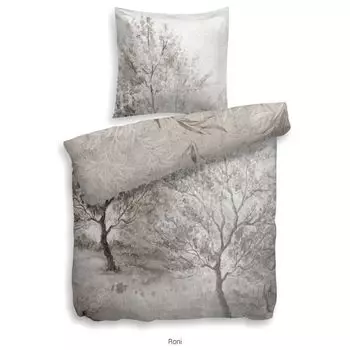 Heckett & Lane сатиновое постельное белье Roni натуральные деревья осень 135х200 см 2 шт.