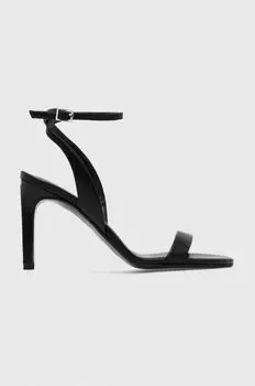 HEEL SANDAL 90 LTH кожаные сандалии Calvin Klein, черный