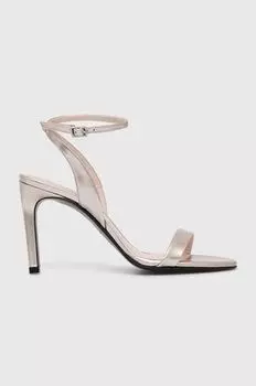 HEEL SANDAL 90 PEARL кожаные сандалии Calvin Klein, золотой