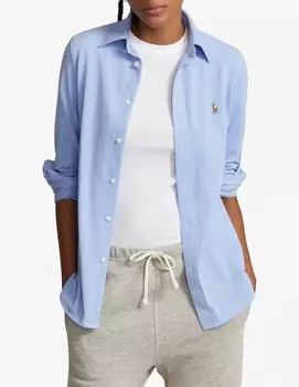 Heidi Узкая рубашка с длинными рукавами Polo Ralph Lauren, цвет Harbor Island Blue