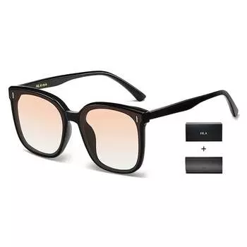 Heilan Home Hla HLA солнцезащитные очки унисекс, Черная рамка, серая деталь [подарочная коробка с планетой]