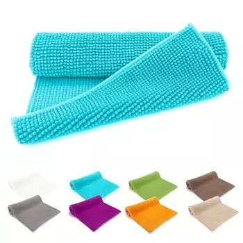 Heimtexland Коврик для ванной из шенилла, очень пушистый, впитывающий коврик для ванной, kotex Typ771 Aqua, 50 x 80 см, аква