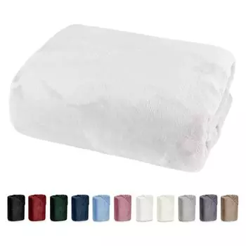 Heimtexland Luxury Простыня на резинке Cashmere Touch Мягкая простыня на резинке Nicky Plush Teddy Type585 Белый 100 см x 200 см