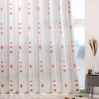 Heimtexland Магазин штор Web Scherli дымчатая лента для штор полупрозрачная свинцовая лента интернет-магазин готовых штор тюльпан натуральный Тип874 красный ВxШ 245x250 см