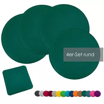 Heimtexland набор подушек для сиденья фетровая подушка для стула подушка для стула фетровая подушка для стула тип631 набор из 4 35 см круглый еловый зеленый