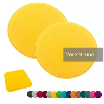 Heimtexland набор подушек для сиденья фетровая подушка для стула подушка для стула фетровая подушка для стула тип631 набор из 2 35 см круглый желтый