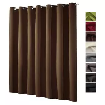 Heimtexland плотная штора, термозавеса, межкомнатная перегородка, штора с декоративными люверсами, непрозрачная, затемняющая, звукоизоляционная, защита от холода, солнцезащитная штора, тип 139, шоколадный, темно-коричневый