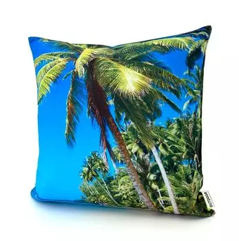 Heimtexland Подушка для улицы Эффект лотоса 45x45 Садовая декоративная подушка Водоотталкивающая декоративная подушка для отдыха на открытом воздухе Тип 742 Пальма Южного моря