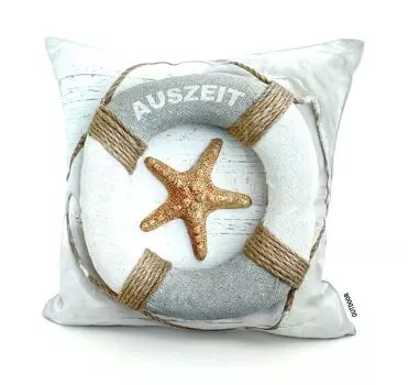 Heimtexland Подушка для улицы Эффект лотоса 45x45 Садовая декоративная подушка Водоотталкивающая декоративная подушка для отдыха на открытом воздухе Тип 742 Maritime Time Out