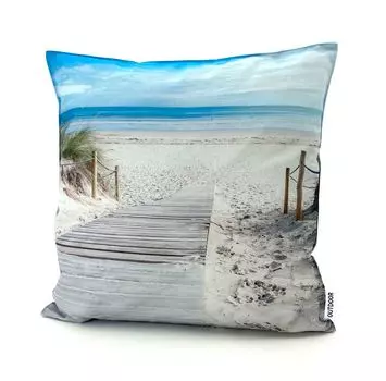 Heimtexland Подушка для улицы Эффект лотоса 45x45 Садовая декоративная подушка Водоотталкивающая декоративная подушка для отдыха на открытом воздухе Тип 742 Maritime Way