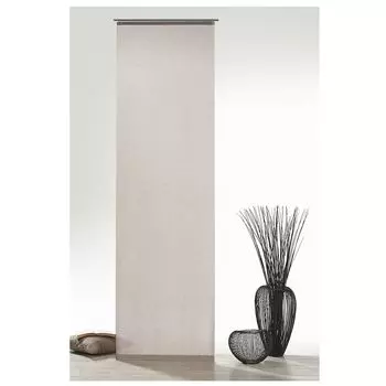 Heimtexland Раздвижная штора Natural Chic с аксессуарами панельная штора с эффектом батиста раздвижная штора с натуральным матовым эффектом ВxШ 245x60 см Тип410 камень, серый