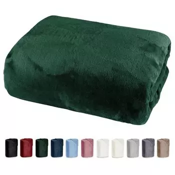 Heimtexland Роскошная простыня Cashmere Touch Мягкая простыня Nicky Plush Teddy Type585 Fir Green 100 см x 200 см