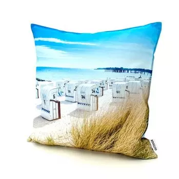 Heimtexland Уличная подушка с эффектом лотоса 45x45 Садовая декоративная подушка Водоотталкивающая декоративная подушка для отдыха на открытом воздухе Тип 742 Морские шезлонги