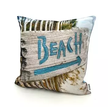 Heimtexland Уличная подушка с эффектом лотоса 45x45 Садовая декоративная подушка Водоотталкивающая декоративная подушка для отдыха на открытом воздухе Тип 742 Пляжный знак