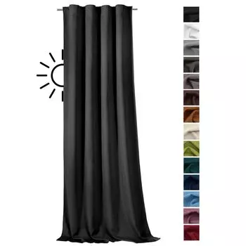 Heimtexland затемняющая штора, термозавеса, многофункциональная лента, декоративная штора, непрозрачная, затемняющая, изоляционная, декоративная штора, тип 139, черный